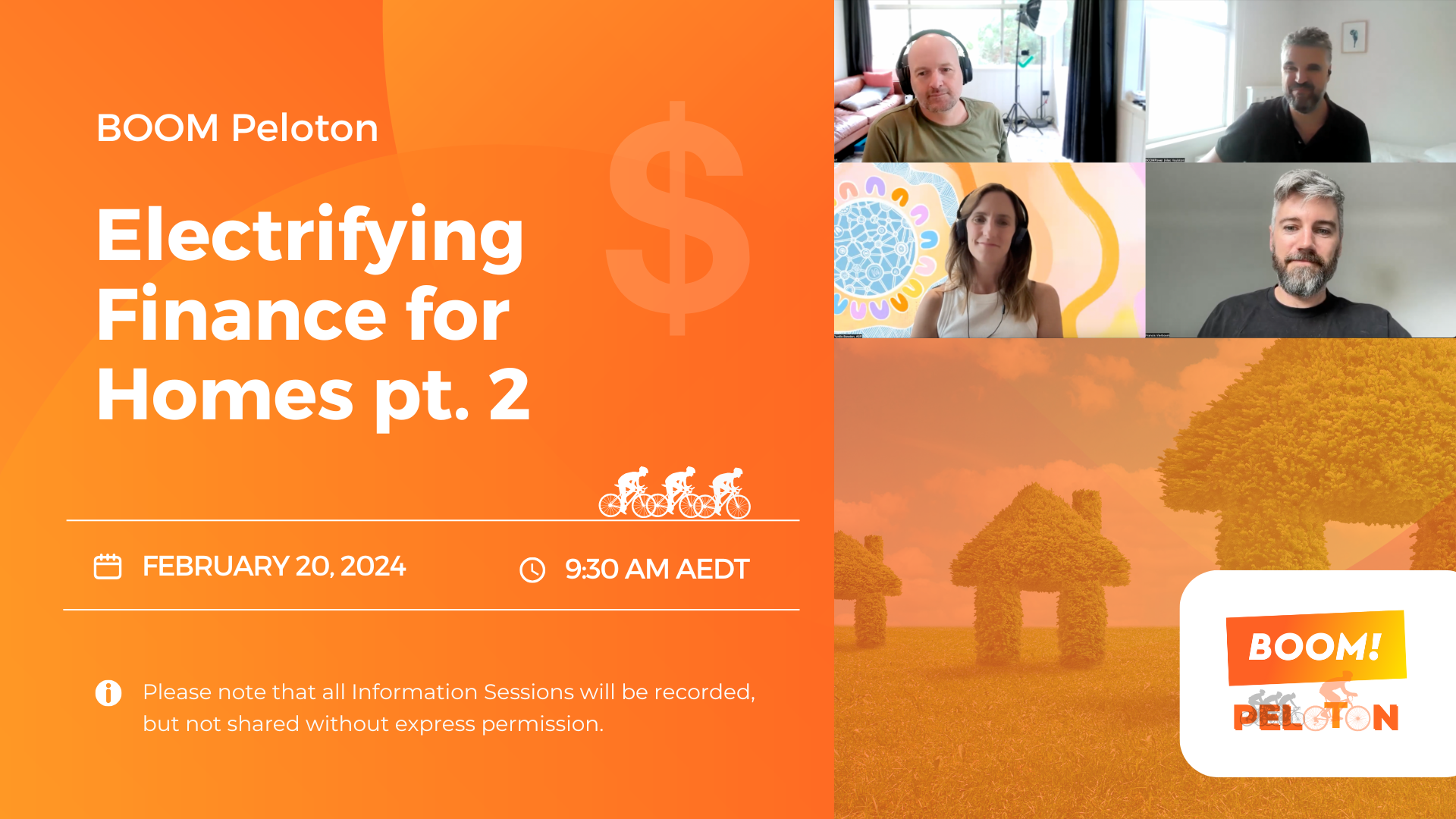 BOOM! Power Peloton: Electrifying Finance for Homes Pt.2 - Tuesday, 20 February 2024