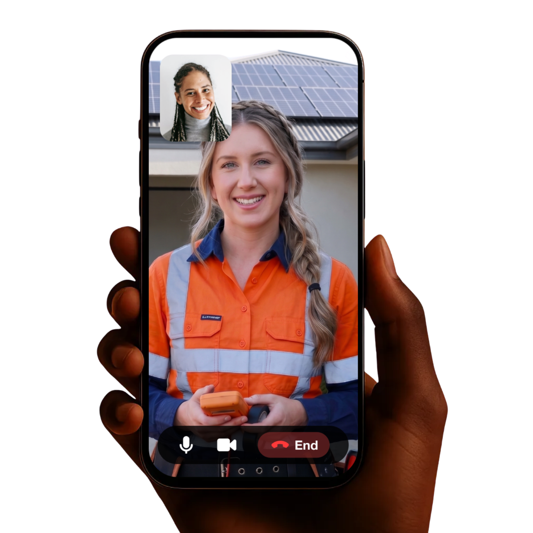 Energy concierge video call on phone