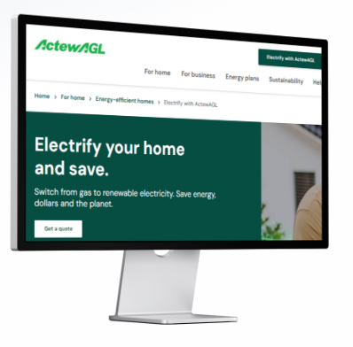 Visual of the Electrify with ActewAGL platform offering a digital-first home electrification experience through the BOOM! Power platform Visual of the Electrify with ActewAGL platform offering a digital-first home electrification experience through the BOOM! Power platform